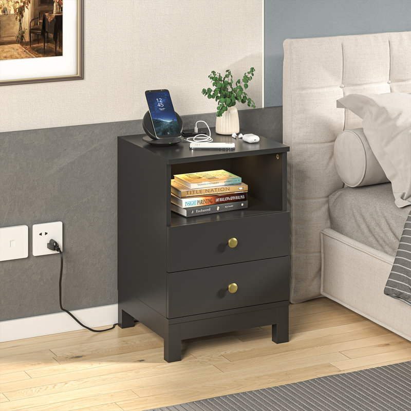 Nightstand with light and usb on sale